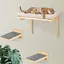 YIYI. MUR DESCALADE MURAL EN BOIS MASSIF POUR CHATS AVEC 2 ÉCHELLES MURALES (PLANCHES À GRIFFES) GRIS 40*30*25CM.
