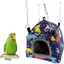 Peluche hamac Perroquet Suspendu Grotte cabane Tente pour Perruche Cockatiel Conure inséparable Perruche Hamster Gerbille Rat