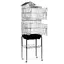 Cage à Oiseaux sur Pied à roulettes - LVHCMFOHM - Volière pour Perruche Canari - Design Maison - 46x355x1585 cm - Noir