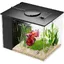 Petit Aquarium Complet 37L Aquarium Betta en Acrylique avec Pompe de Filtration et éclairage LED Idéal pour Les Petits(Noir)