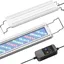 Éclairage Aquarium avec Cycle Auto 24/7 Rampe LED Aquarium à Spectre Complet avec Minuterie Réglage Luminosité (30-45cm)