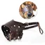 Muselire en Cuir pour Chien Anti-Morsure et Respirante vite les Aboiements Marron Taille S YYV