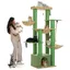 PAWZ Road Grand Arbre a Chat, Arbre à Chat avec Poteaux XXL 11 cm en Sisal, Hamacs Spacieux, Condo & Perchoir, 170 cm, Vert