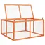 BEL ACHAT*Clapier - Enclos Extérieur de Jardin - poules/lapins - Poulailler 124x120x60 cm Bois de sapin massif Promo998554