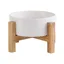 Gamelles surélevées en céramique Blanche pour Chat avec Support gamelles surélevées pour Nourriture ou Eau pour Chats et Petits