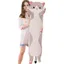 Jouet en peluche pour chat, animal en peluche, oreiller long pour chat (gris, 70 cm)