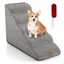 Costway Escalier Pour Animaux À 5 Niveaux En Mousse Haute Densité, Rampe Pour Chien Chat Avec Fond Antidérapant Et Housse Amovible