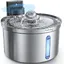 Fontaine A Eau Chat Sans Fil[Fn-W19] Fontaine À Eau Pour Chats Inox Avec Détecteur De Mouvement-35L Séparation De La Pile[YF75]