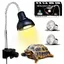 Lampe Chauffante Reptiles  avec 2 Ampoules et Pince Pivotante 360°, pour Tortue, Serpent, Lézard, Caméléon