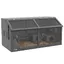 Cage à hamster en bois - 100x52x50 cm - Gris foncé - Plateforme avec pont suspendu - Échelles et cabane - Toit ouvrant