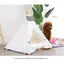 Tente Tipi Animaux avec Coussin Lavable Amovible – Abri Confortable pour Chien et Chat – Décoration Maison blanc CLAPIER
