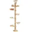 Arbre à chat Extérieur Intérieur Hauteur réglable 6 niveaux enveloppé de chanvre 305*34cm