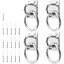 4 Pièces Anneau de Fixation Acier Inoxydable Anneaux pour Chevaux Œillet de 6 mm Anneau Dattache sur Plaque Base carrée avec