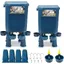 Kit 2 Abreuvoirs Poules 11L/7L u2013 Anti-gaspillage du2019Eau Valve Automatique Zéro Conflit Multi-Enclo KIT ACCESSOIRE POUR REPAS
