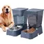 Distributeur croquettes 5L + eau pour chiens/chats adapté tailles moyennes/grandes