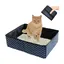 1pc Bac à Litière pour Chat Pliable Portable Litière de Voyage pour Chat Boîte à Litière Pliable pour Chats avec Animaux Imperm