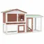 JILLS - Poulailler enclos cage poules dextérieur Clapier large dextérieur Marron et blanc 145x45x84cm - Bois OCT84667105