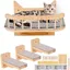 Hamac Mural pour Chat avec 3 Étapes - Meuble avec Coussin GrisÉtagères et Perchoirs - Arbre à Chat pour EscaladeDormirJouer