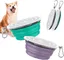 Gamelle pliable pour chien 2 pièces 1000 ml gamelles de voyage avec couvercle et mousqueton