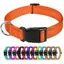 Colliers réfléchissants en nylon pour chien collier classique réglable avec boucle à dégagement rapideorange (S 20 cm/30-40 cm)
