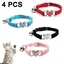 Collier pour chat avec ceinture de sécurité et clochette 24-30 cm cadeau Saint-Valentin