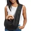 （Noir）Sac de Transport pour Chien Chat Réglable Sac à Bandoulière Mains Libres Petit Chien Portable Bandoulière pour Animal de C