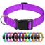 Colliers réfléchissants en nylon pour chien,collier classique réglable avec boucle à dégagement,violet,largeur de 2cm(XS 20-30 cm)