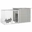 BEST-HOME Articles pour animaux - UU - Clapier Gris 200x91x100 cm Acier galvanisé HH6785