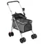 Pet®Gris Poussette pour chien/animaux de compagnie，VIDAXLChariot pliante Gris 76x50x100 cm Tissu Oxford 7_9678682