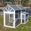 Poulailler Deluxe bleu toit shingle gris jusquà 12 poules Gris