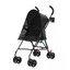 JEOBEST Poussette Pliable avec 4 Roues - 2 en 1 pour Petits Chiens et Chats - Maille Respirante - Facile à Transporter - Noir