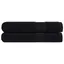 vidaXL Serviettes 2 pcs noir 100x200 cm 360 g/m² 100% coton serviette de plage serviette dinvité grande serviette de 136962