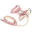 SURENHAP Harnais de chat avec laisse Harnais de Gilet Anti‑perte de animalerie licol Plaid Plaid rose 1,0 cm (adapté à 3-7 kg)