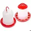 Set d’Abreuvoir de 2.5 L et Mangeoire de 3KgMangeoire pour poussins Kit dabreuvoir Mangeoire pour volaille Abreuvoir pour