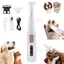 INN Tondeuse pour Chien 5W 16x3cm Tondeuse à poils danimaux rechargeable et étanche Soins des pieds Taille de petite surface blanc