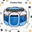 Tente pour animaux - Pliable - Caisse de mise bas pour chats et chiens-Transparente-Cage octogonale-Enclos pour chiots-74*74*43cm