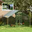 Poulailler Enclos 3x17x19 m avec serrure Poulailler en acier galvanisé avec toit étanche anti-UV Enclos extérieur pour volaille