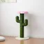 Arbre à chat design cactus - 46x46x90 cm - Griffoir sisal et plateforme fleur - MDF Jute et Tissu - Vert