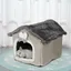 SUPFINE Niche pour chat, maison d'intérieur pour chien, lit terrier pour chat pliable, lit chaud et confortable pour chien