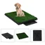 Tapis pour animaux - vidaXL - Plateau et gazon artificiel - Vert - 63x50x7 cm