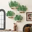 Arbre à chat mural - 155x210 cm - Bois de pin massif et feuilles PE - Vert et Naturel