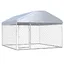 SALE 2026 Parc pour chien Argent - Chenil extérieur avec toit pour chiens 200x200x135cm PRO376621178