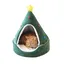 Lit de tente pour chat en forme de grotte, confortable et triangulaire, idéal comme maison pour chat ou arbre de Noël.