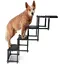 MIPAN Pont - Escalier Rampe de Voiture Pliable pour Chien, Escalier à 4 Marches pour Animaux de Compagnie noir