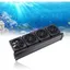 Ventilateur aquarium –WW-F4 (Refroidit 2-4°C 4 têtes réglables) – Pour bac jusquà 15mm – Noir