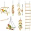 Lot de 8 Jouets pour Oiseaux (Petite/Moyenne Taille) : Balançoires Échelles Cloches et Accessoires Label