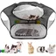 Parc pour Petits Animauxà Animaux Pliable Parc à ChiotsTente Respirante Animaux CompagnieChiens Portable avec Fermeture Éclair
