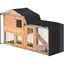 Housse de clapier lapin 210D durable thermique pour cage avec fentre pointue facile installer deux 180 x 52 x 86 cm Multico CLAPIER