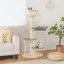 COSTWAY Arbre à Chat 120 cm à Multi-Niveaux, Tour pour Chat avec Griffoirs en Sisal Epais, Hamac, 2 Plateformes, Coussin Amovible