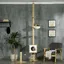Arbre à chat sol au plafond hauteur réglable 225-285 cm avec poteau à gratter 4 niveaux niche hamac échelle jeux beige